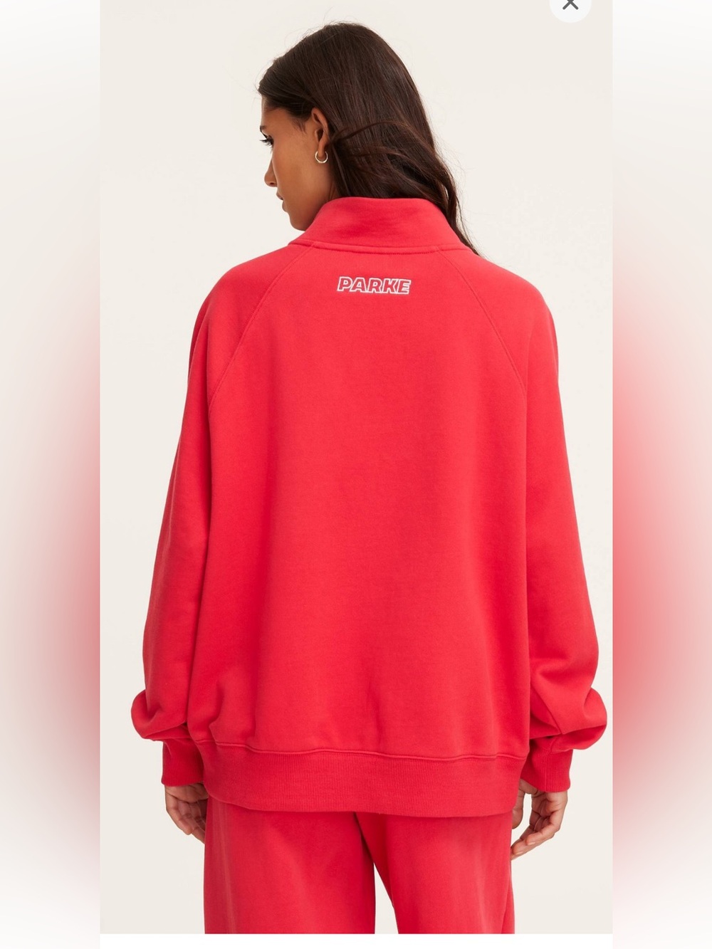PARKE target nwt Red Relaxed Mock-Neck Sweater